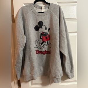 Disneyland Mickey Mouse Adult Sweatshirt Heather Gray Size 3X